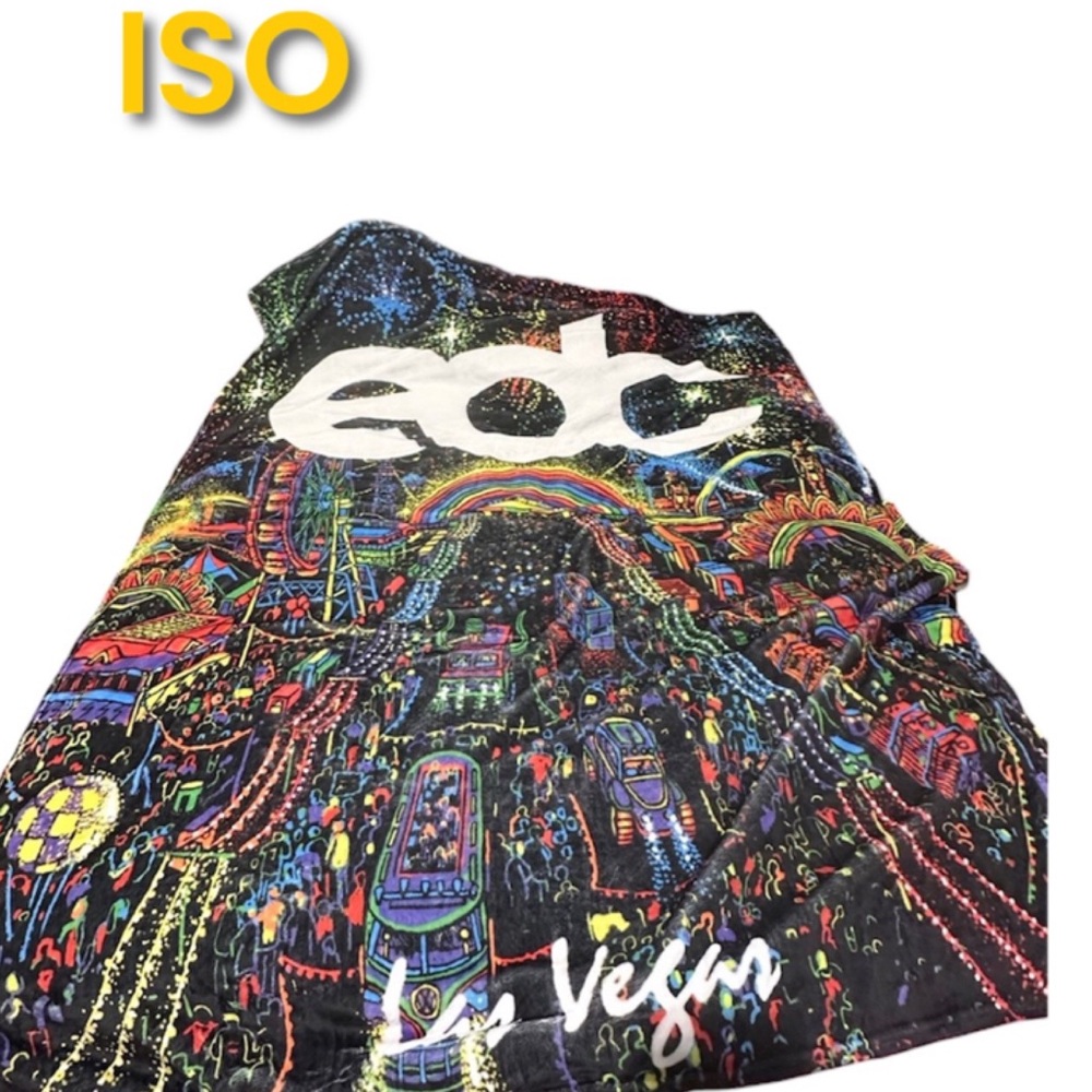INSOMNIAC SHOP EDC LAS VEGAS FESTIVAL RAVE THROW BLANKET